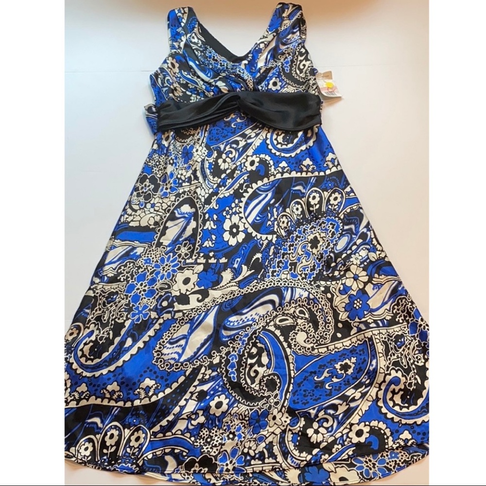 Rabbit Designs SZ 10 Paisley Midi Dress Sleeveless New D25